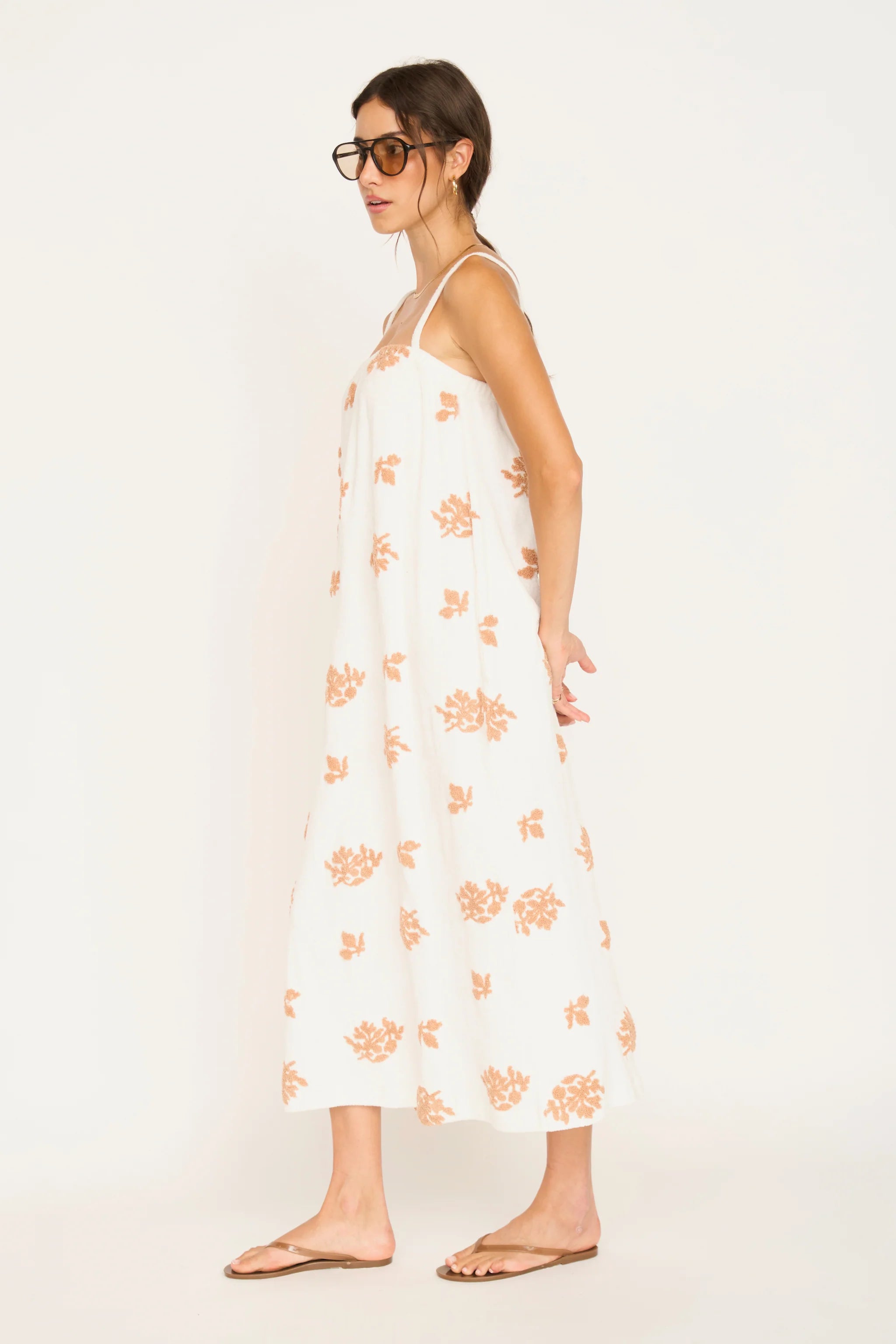 Brisbane Terry Dress in Mesa Fig