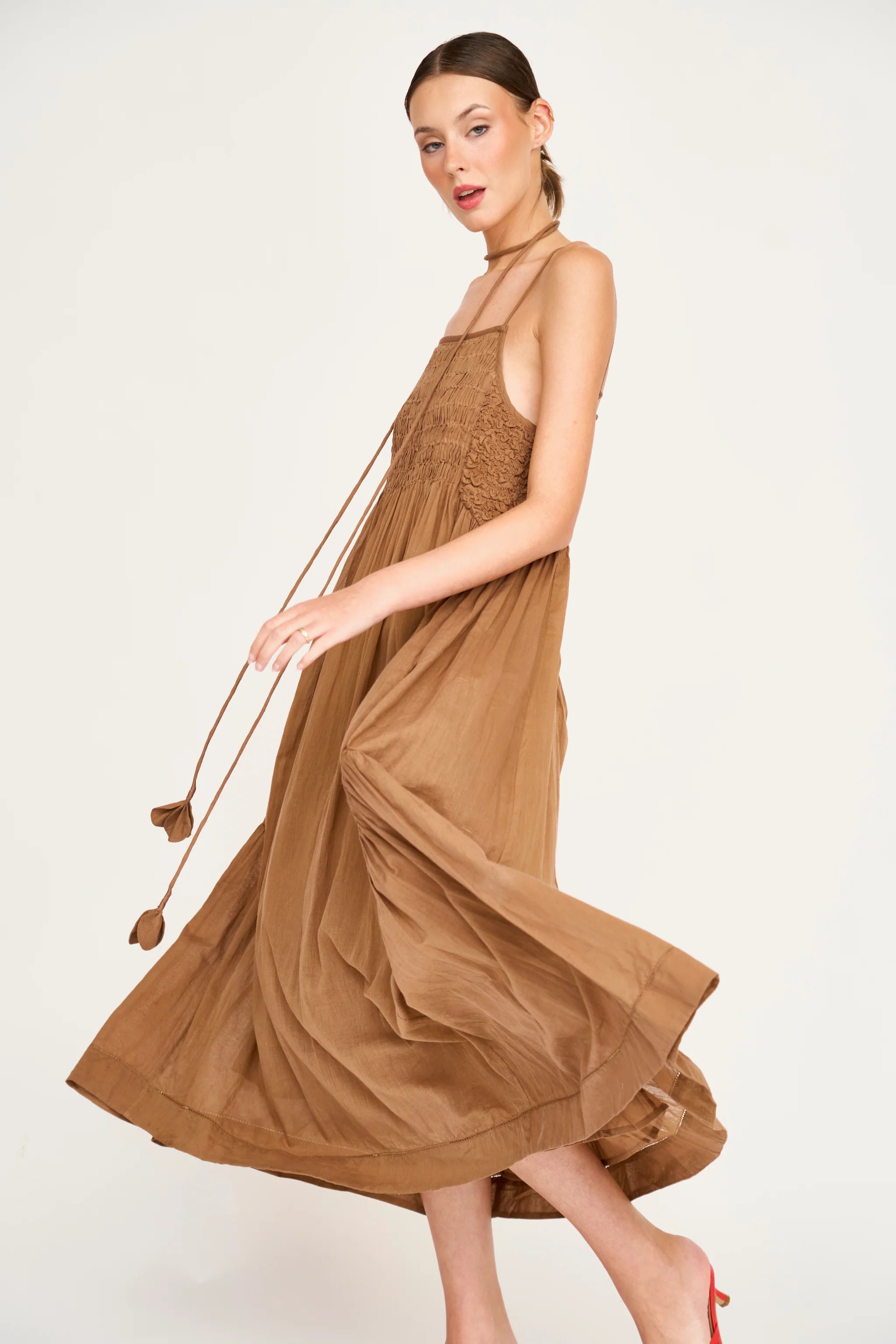 Janeiro Dress in Brownie