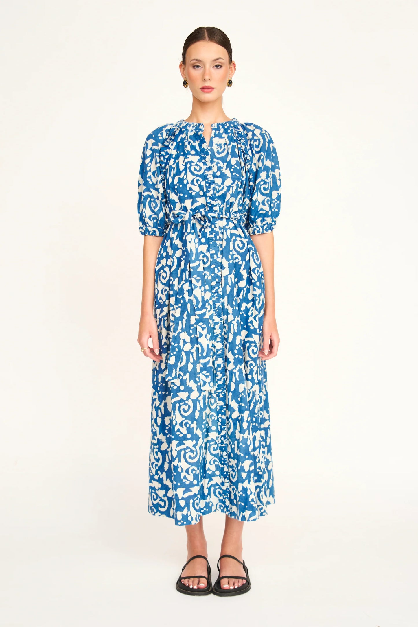 Somerset Long Dress in Indigo Heka