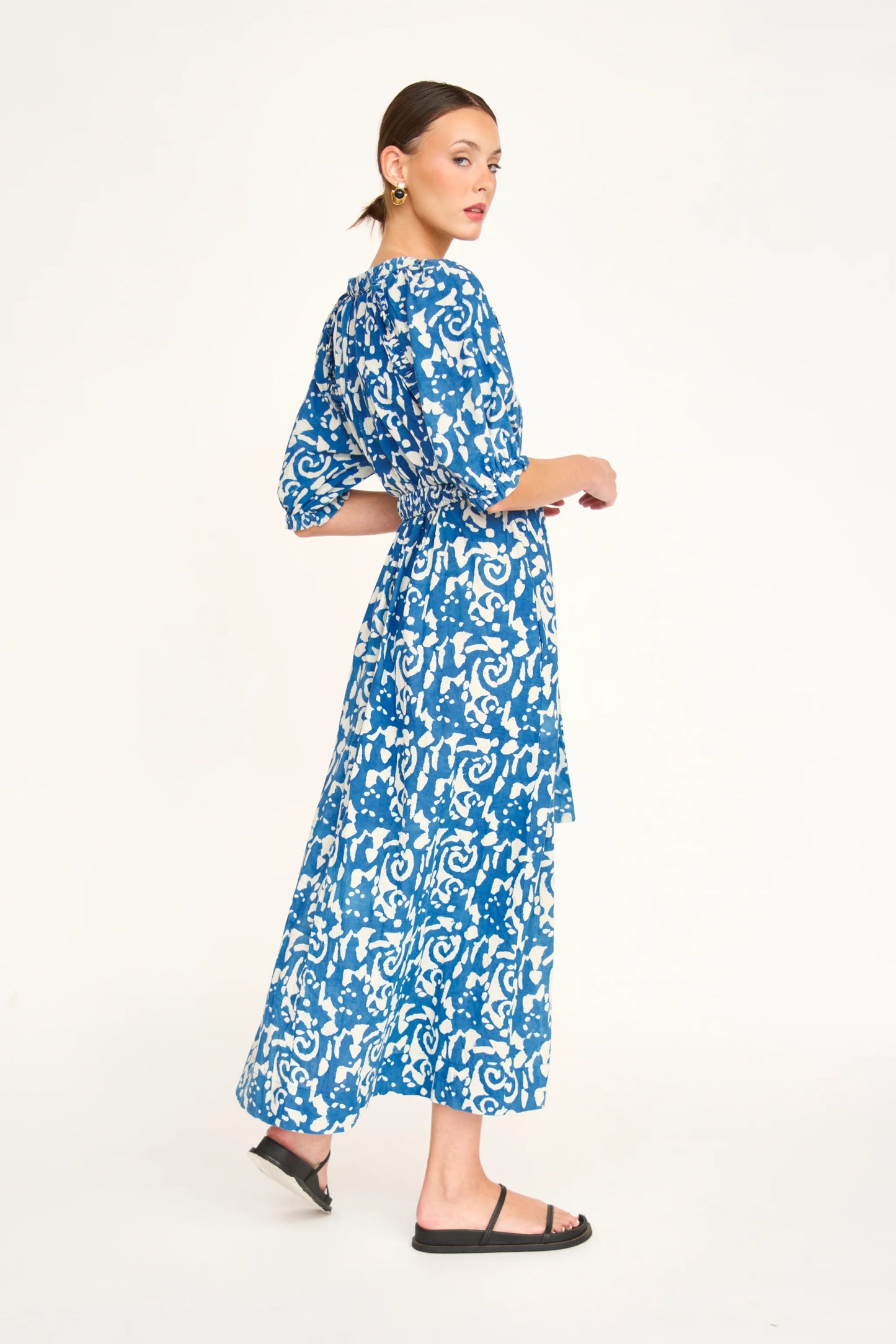 Somerset Long Dress in Indigo Heka