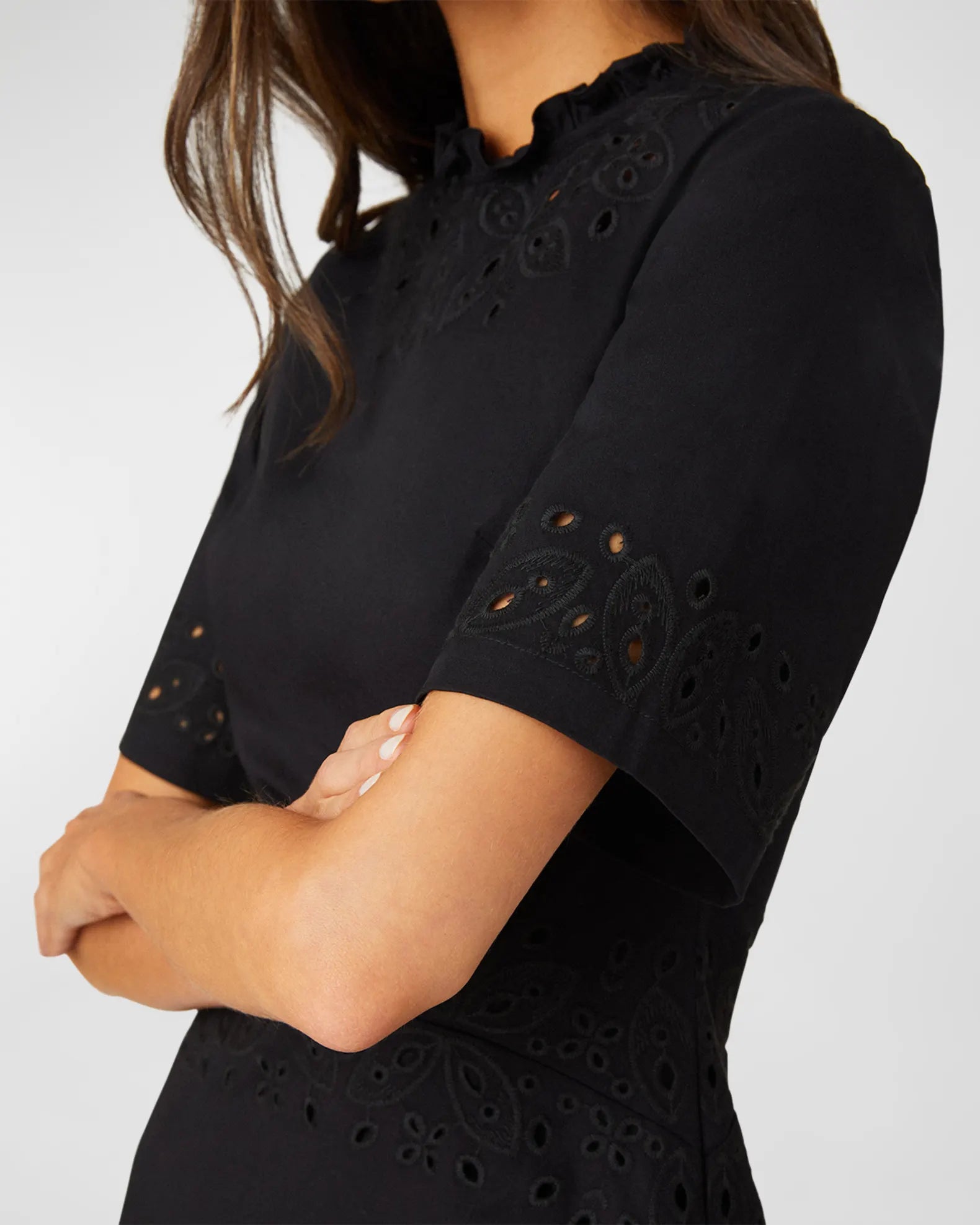 Hazel Eyelet Embroidered Dress