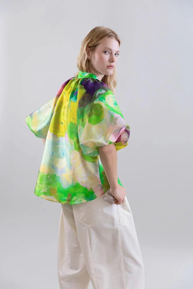 The Bloomlight Cocoon-Sleeve Blouse
