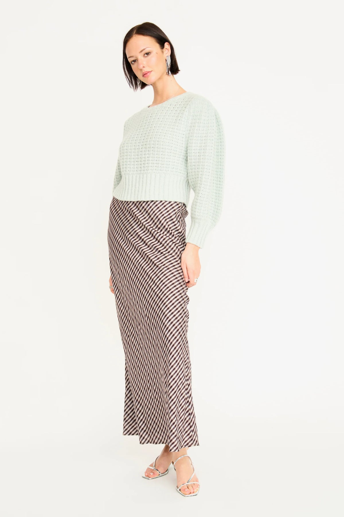 Santander Silk Skirt in Shadowline