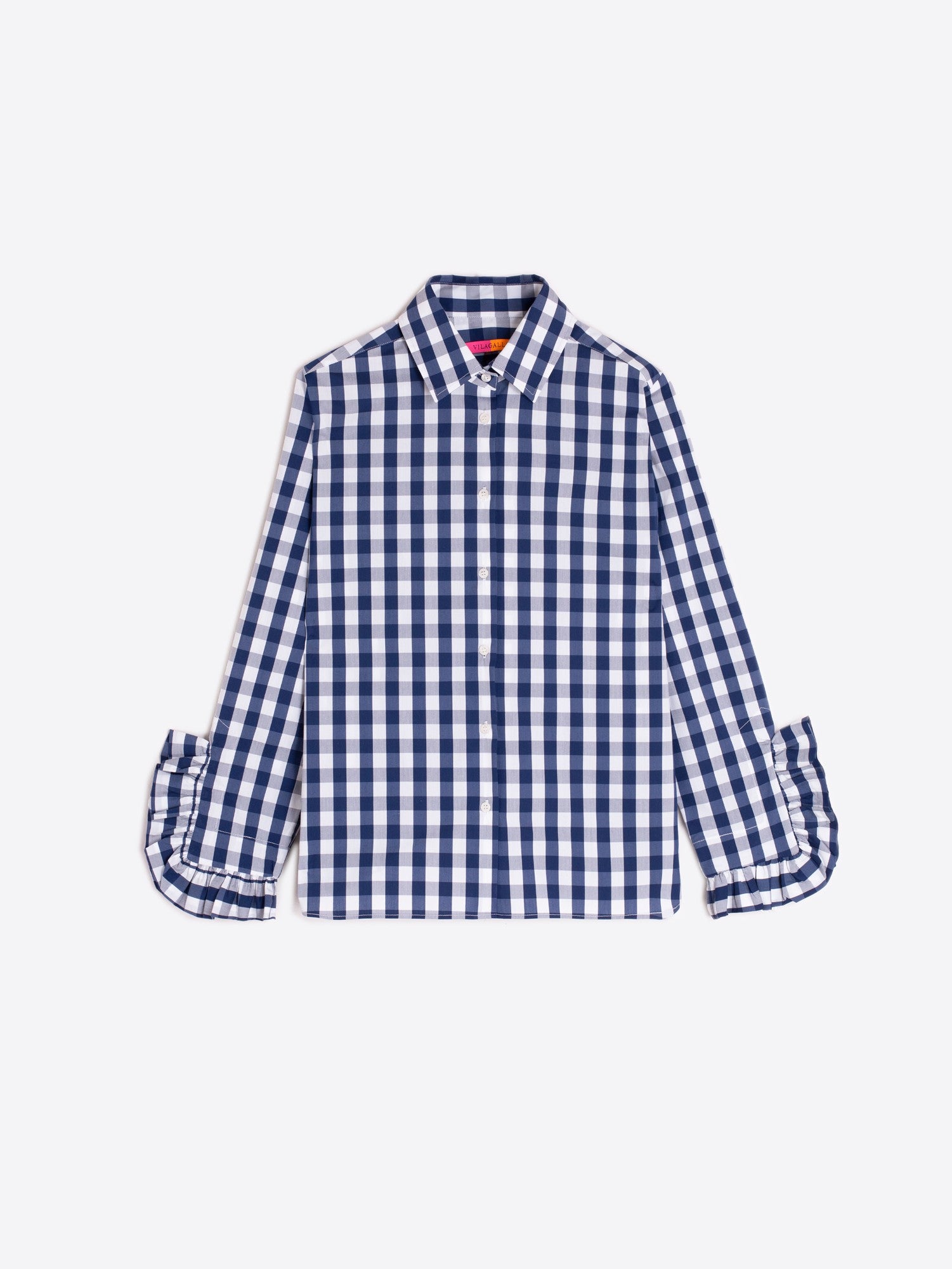 Gingham Ruffled Shirt
