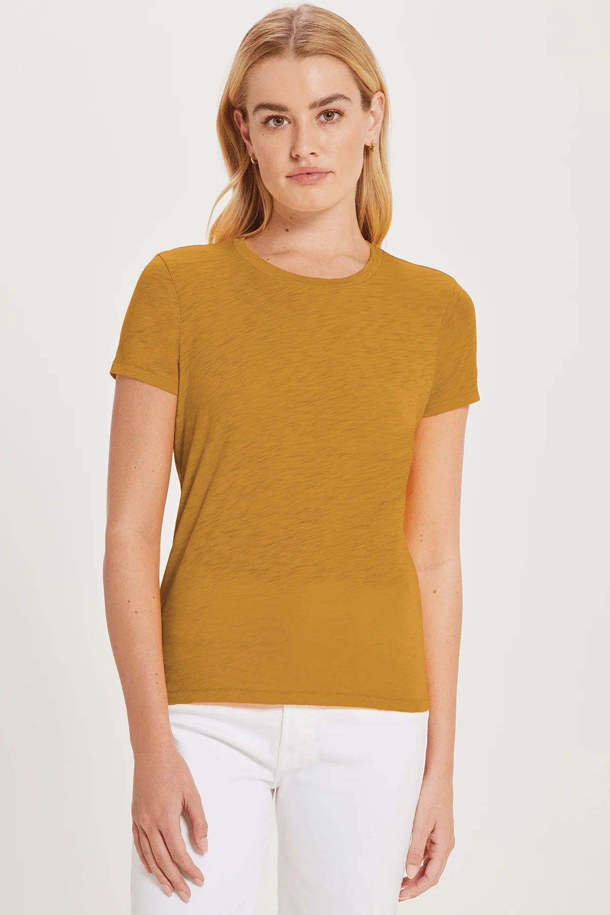 Signature Slub Boy Tee In Ochre