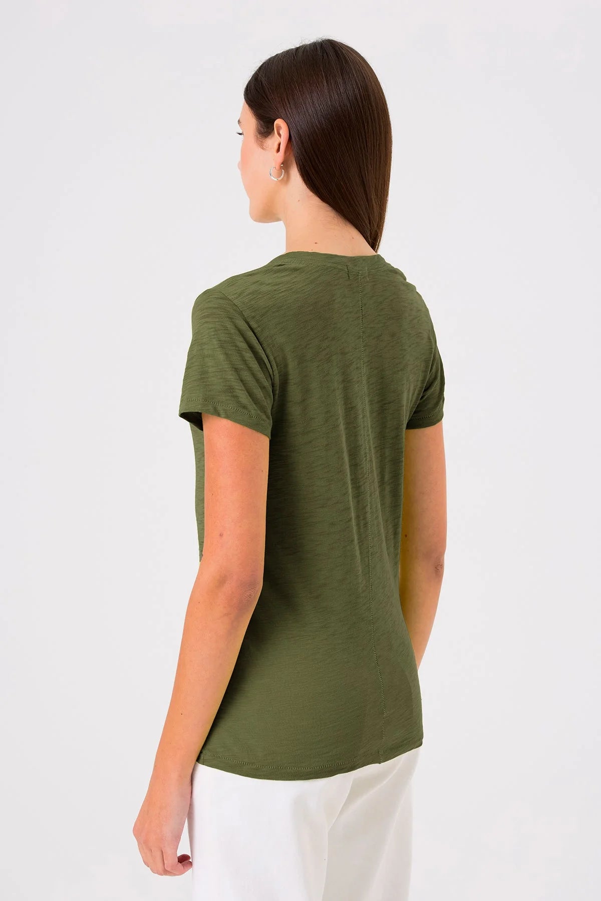 Signature Slub V Neck Tee