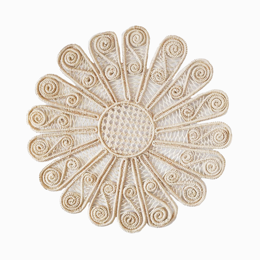 Daisy Iraca Placemat - Straw Raffia Tableware