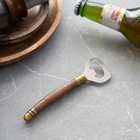 Driftwood & Gold Handle Bottle Opener