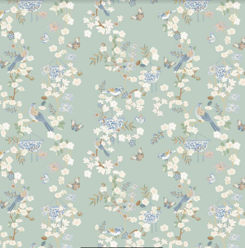 Pale Green Chinoiserie Gift Wrap