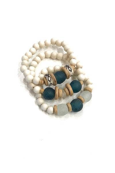 Trio Stack Bracelet Set - Indigo