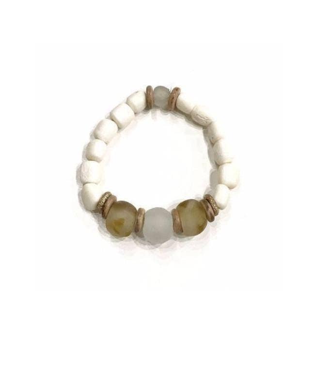 Tribal Stack Bracelet - White