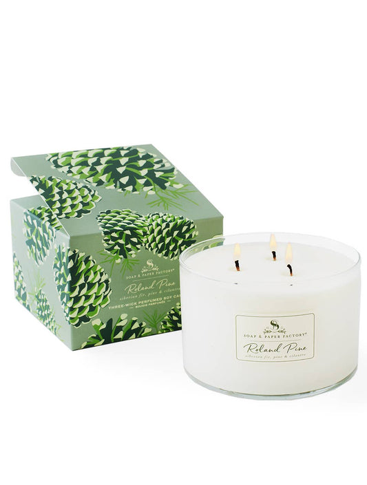 Roland Pine Three-Wick Soy Candle