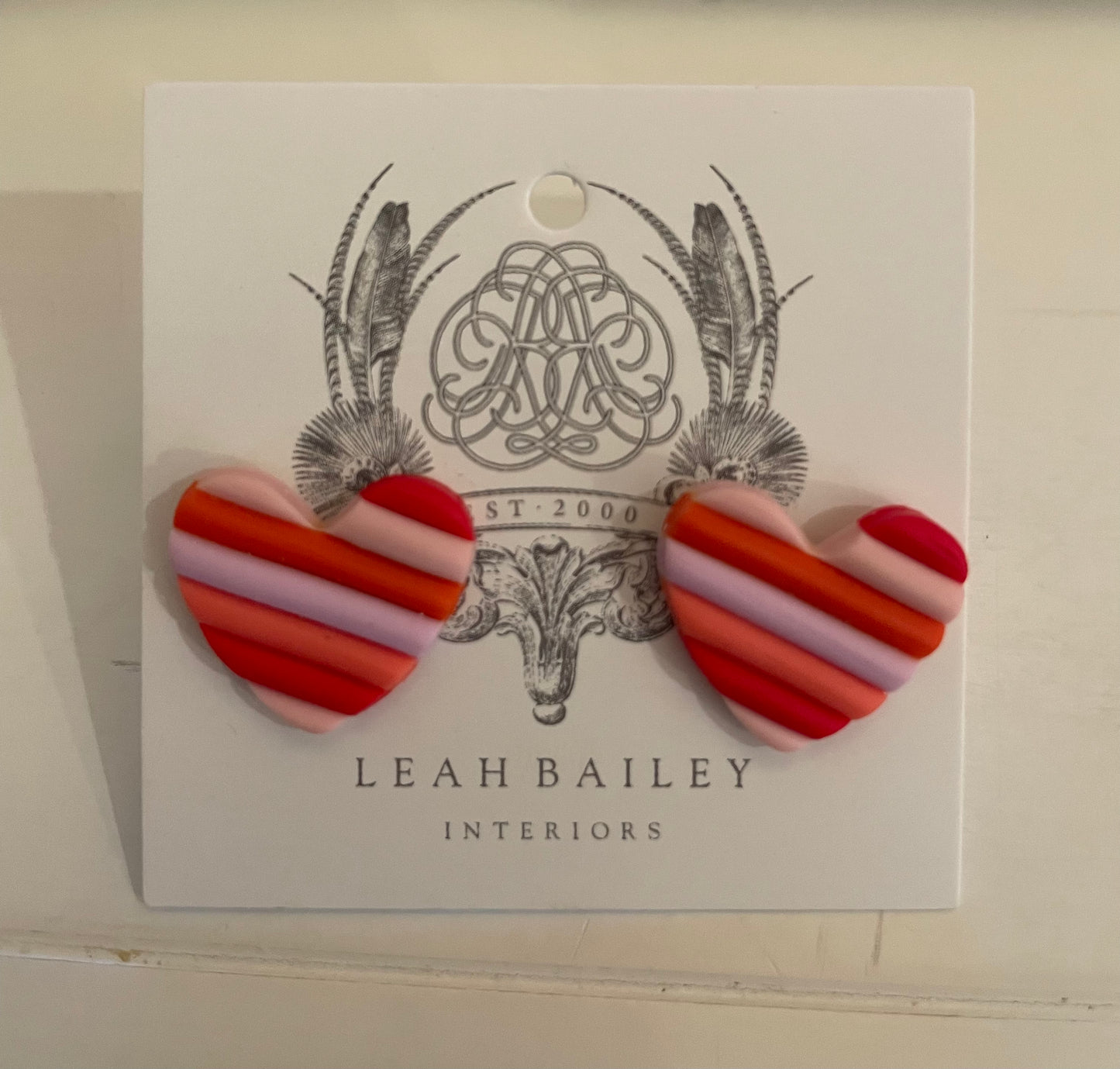 Candy Heart Stripe Earrings