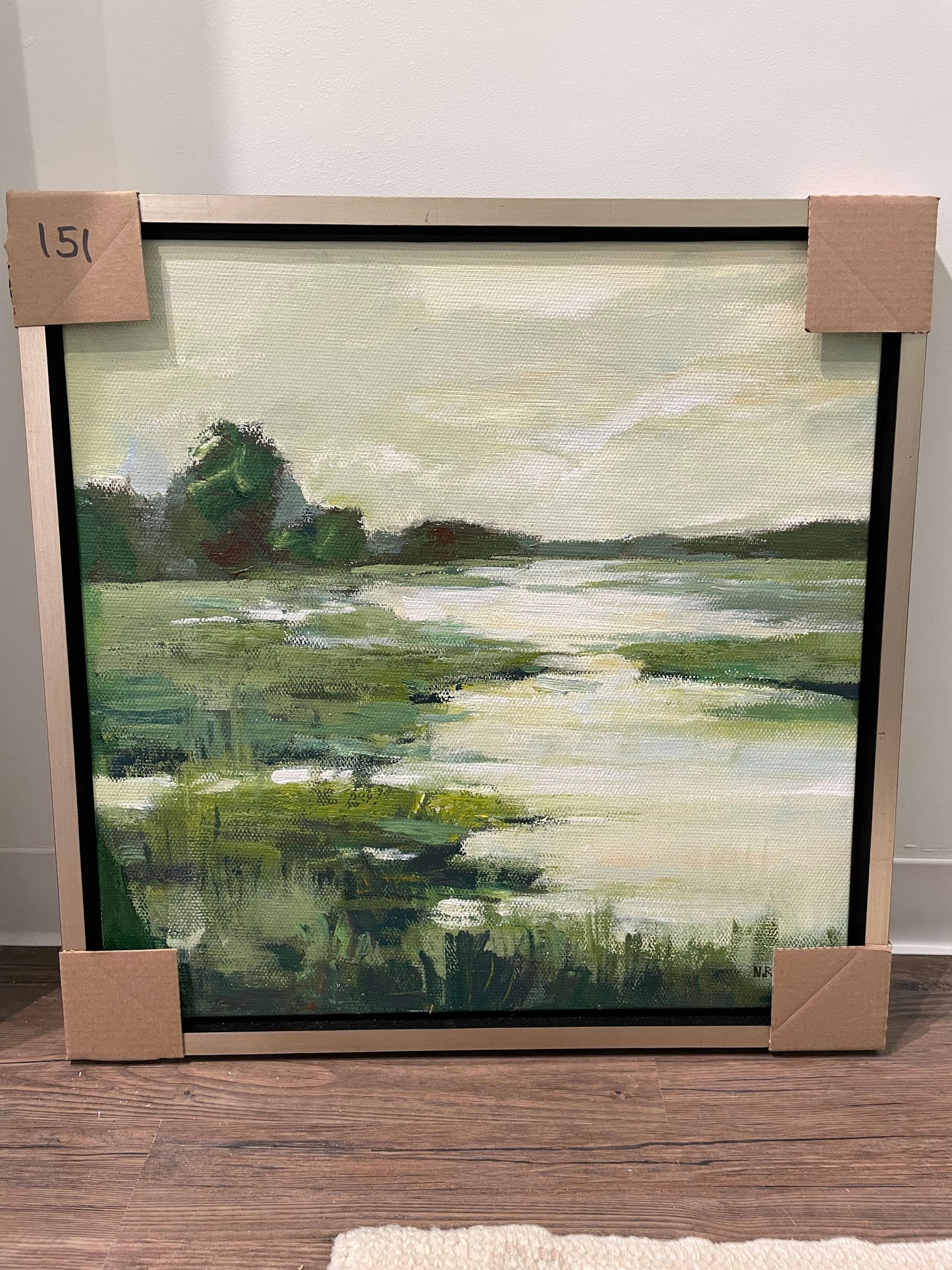 Square Marsh Landscape Painting