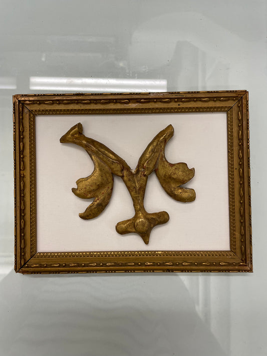 Framed Fragment Mounted on White Linen