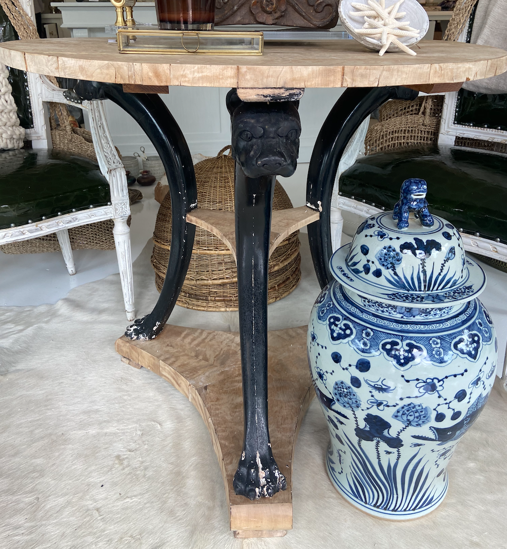 Antique Lion Leg Table