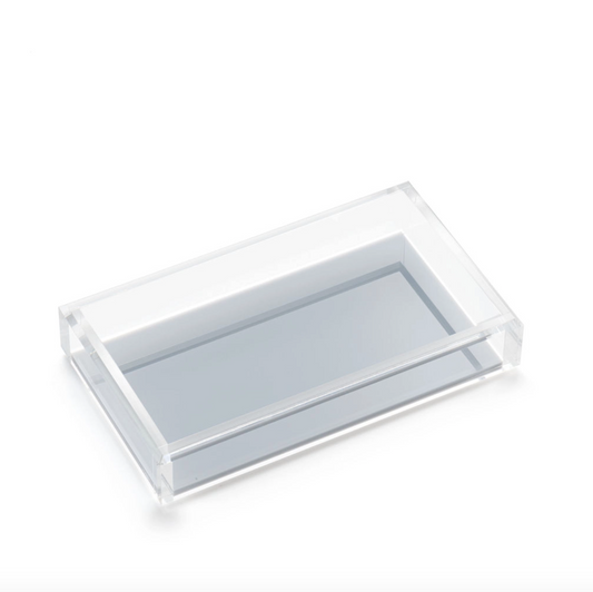 Guest Towel Acrylic Tray in Ice Grey