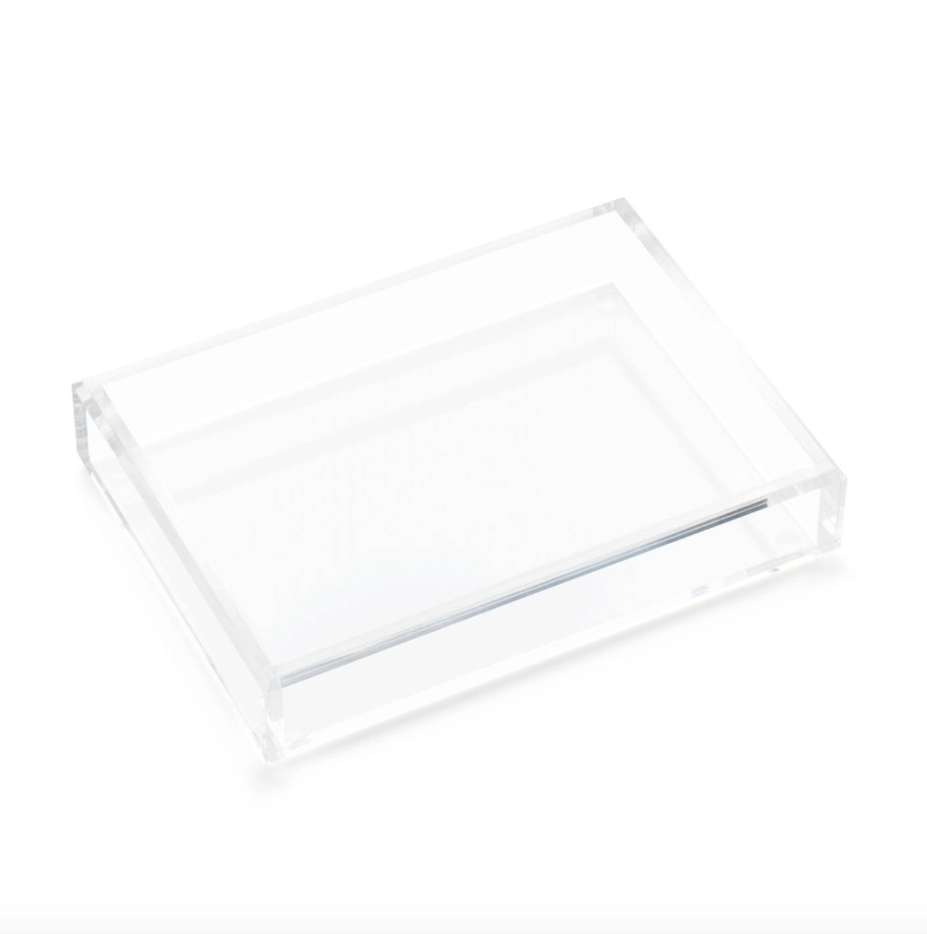 Medium Acrylic Tray in Ice Grey