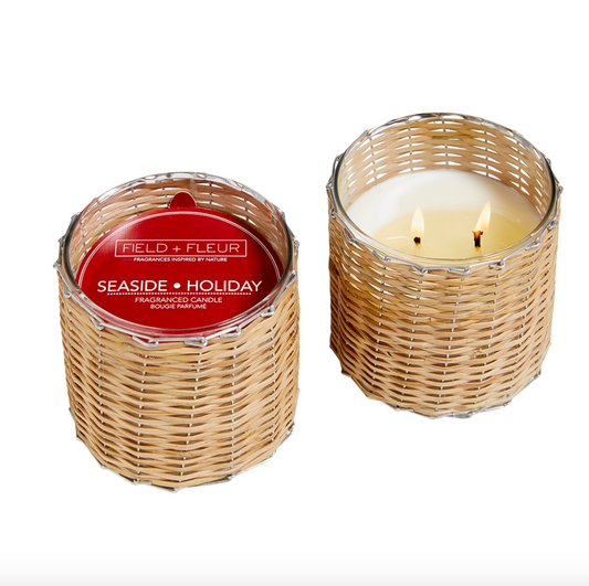 Seaside Holiday 2 Wick Handwoven Candle