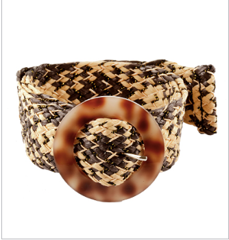 Woven Belt with Tortoise Buckle