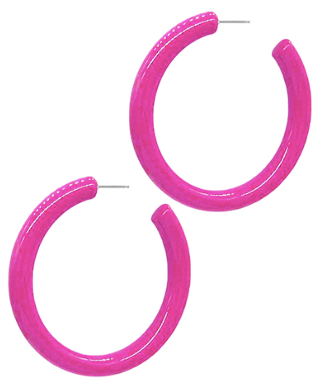 Bold Color Hoop Earrings