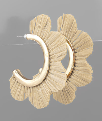 Raffia Scallop Earrings