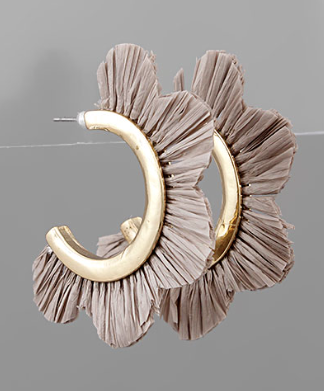 Raffia Scallop Earrings