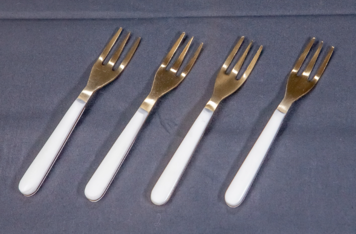 Set of 4 Cocktail Forks with Resin Handles