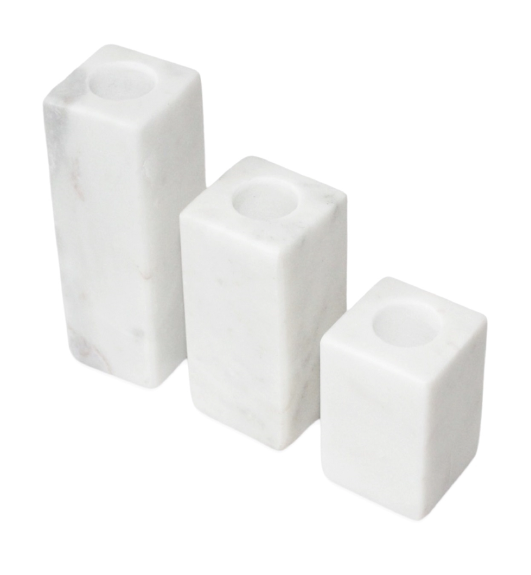 Marble Taper Candle Holders