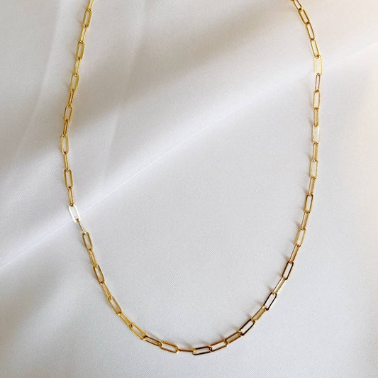 Allie Paperclip Layering Chain Choker Necklace