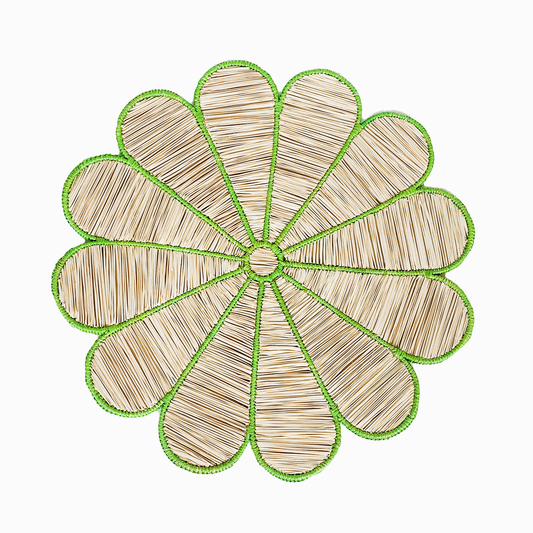 Clover Green Iraca Placemat - Straw Raffia Tableware
