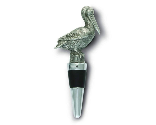 Pewter Pelican Bottle Stopper